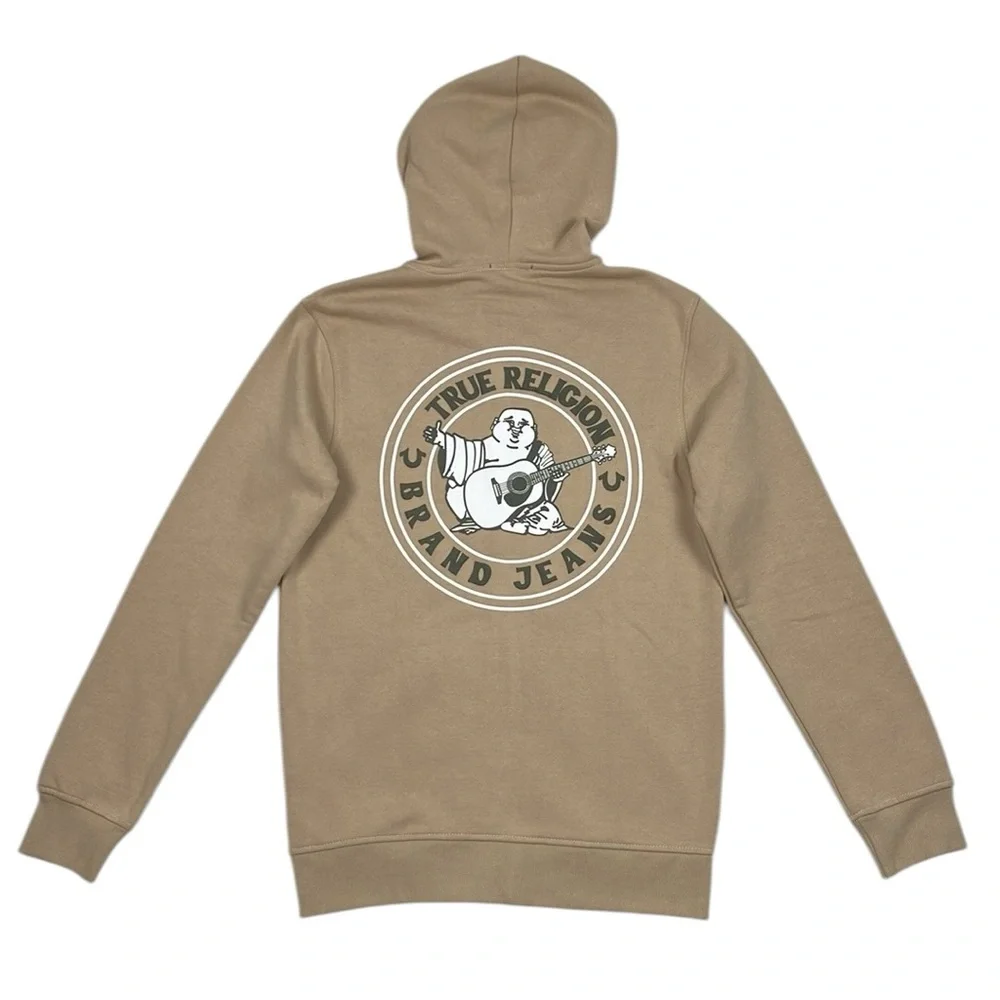 True Religion Zip Hoodie Buddha Logo Seal Sweatshirt NWT